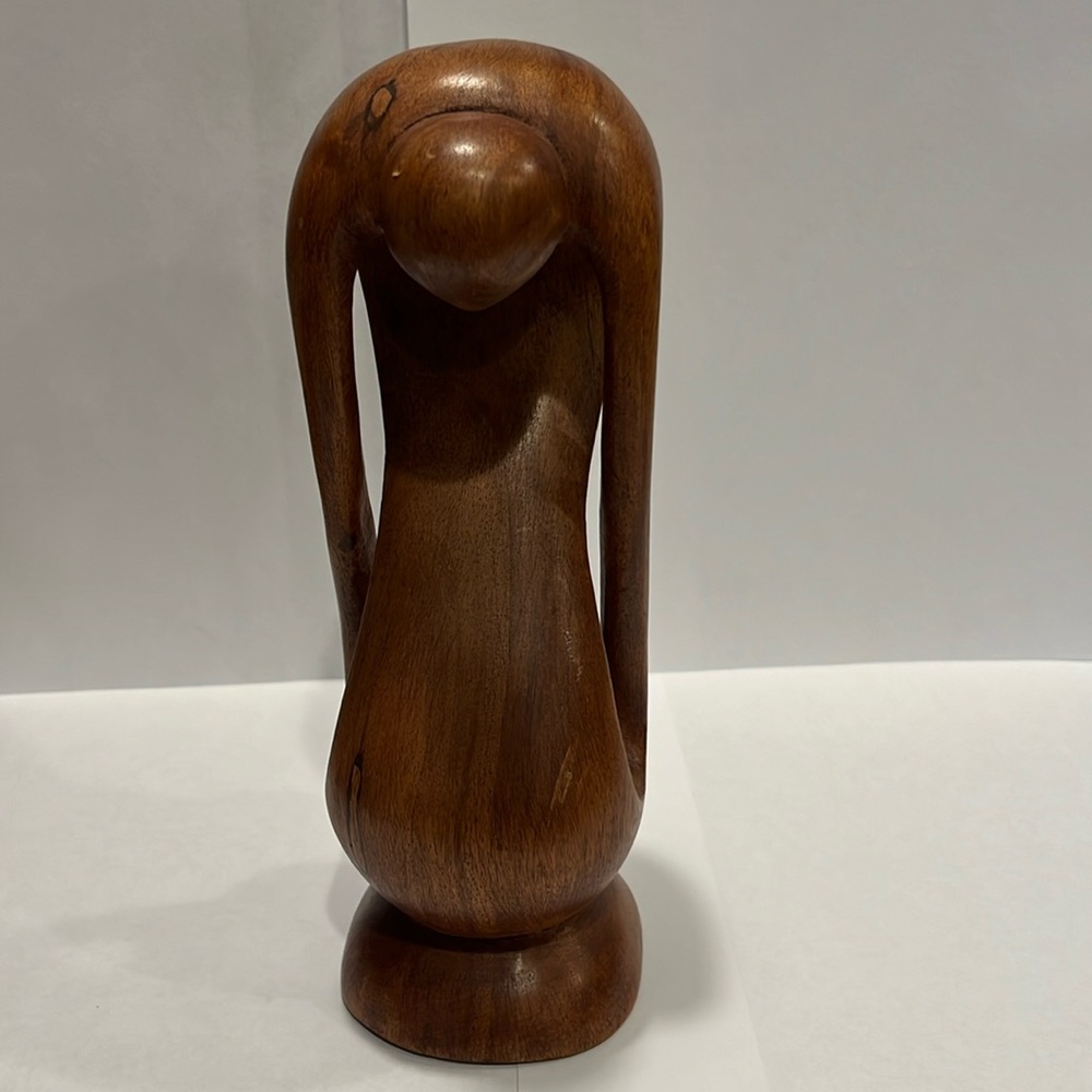 Wayan Rendah Indonesian Romantic Wood Sculpture “Indivisible Love”